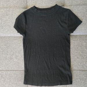 A New Day Gray Fitted Cap Sleeve T-Shirt